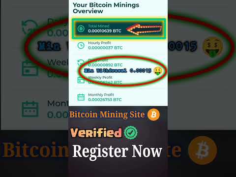 The Best Bitcoin Mining Site, Register Now And Get Free Bitcoins #shorts#mining#btc#cloudmining