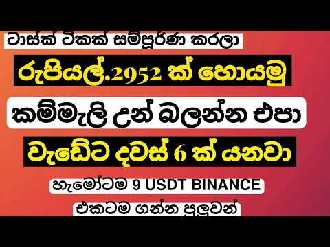 How to get a free usdt | online jobs sinhala | emoney sinhala | free usdt |aldi.vip site sinhala