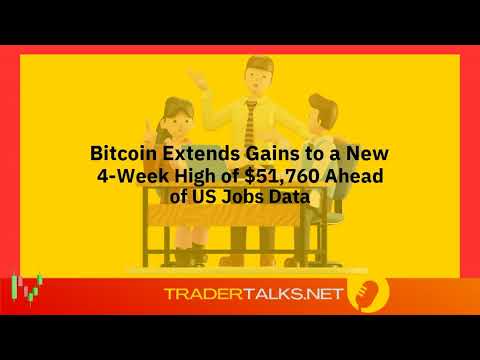 pdcast - Bitcoin Extends Gains to a New 4-Week High of $51,760 Ahead of US Jobs Data - PODCAST: