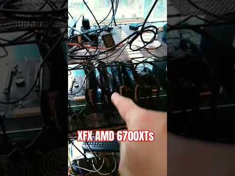 #amd 6700XTs ALL DONE!! MINING ⚒ FARM UPDATE #alephium #aleph #BITCOIN #CRYPTOMINING #shorts #short