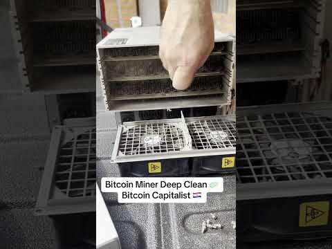 Bitcoin miner deep clean, air cooled Bitcoin miners can collect dust and bugs and need to be cleaned