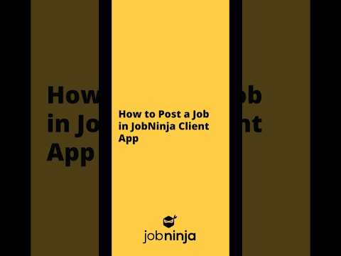 How to post a job in Jobninja Client App | Jobninja