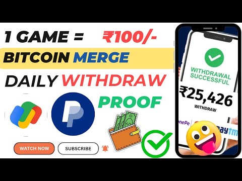 Bitcoin Merge 2048 App Withdrawal Proof | Bitcoin Merge App Payment Proof | Online Earning Apps 2024