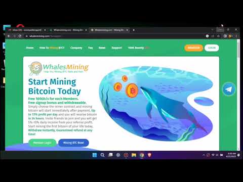 Bitcoin Mining through Script│whalesmining brazil plan│Easy Bitcoin Mining 2023│Download the Script