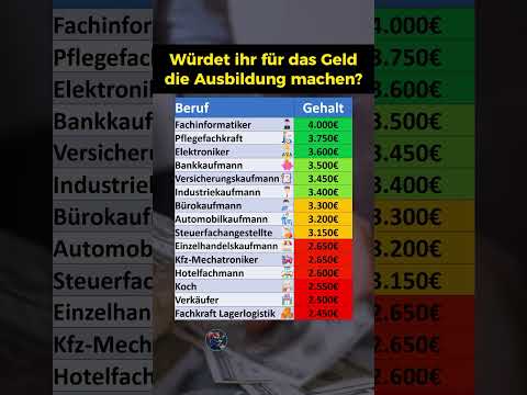 Gehälter in beliebtesten Ausbildungsberufen!