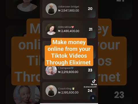 Elixirnet, Make money online by getting paid from your Tiktok Videos and Facebook Page Monetization