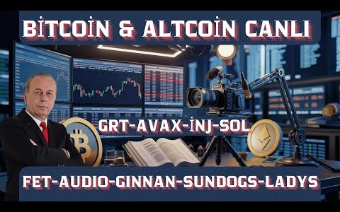 #BİTCOİN #ALTCOİN CANLI YAYIN | BTC ANALİZİ | FET | AUDIO | GINNAN | SUNDOGS | GRT | JASMY | ARB |