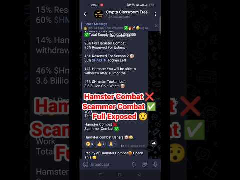 Hamster Combat Scam Exposed | Crypto Biggest Scam | Hamster Combat Withdraw Now #hamster#shorts