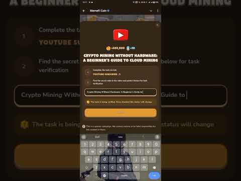 Crypto Mining Without Hardware: A Beginner’s Guide to Cloud Mining | MEMEFI YOUTUBE CODE