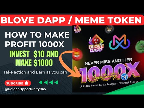 How to MAKE money online? Blove Dapp Airdrop | INVEST $10 and MAKE $1000? #BLD #memetokens #crypto