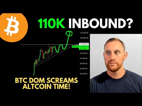 BITCOIN 110K INBOUND? (Bitcoin Dominance Screams It's Altcoin Time)