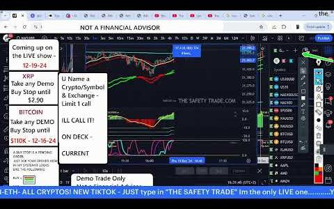 TRAINING-REWATCH-4 the 100th time-BITCOIN & XRP are NOT Crashing! LIVE BTC – XRP- Trading -12-19-24