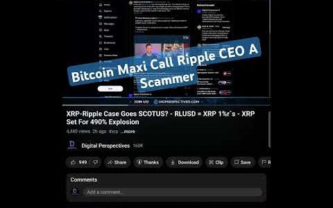 #XRP- Bitcoin Maxi Calls Brad Garlinghouse A Scammer