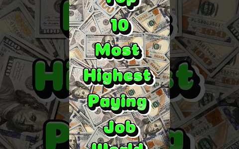 Top 10 Most Highest paying jobs  in the world 🌎🌍 #trending#youtubeshorts