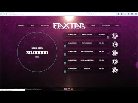 FAXTAR Bitcoin Mining 30 Ghs Free Bonus NO DEPOSIT