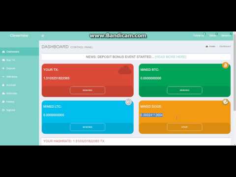 Earn free Bitcoin Cloud Mining free signup bouns 1000 DOGCOIN Earn 0.0005 BTC NO INVESTME