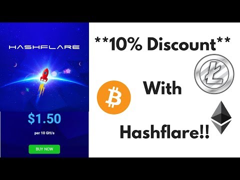 10% Discount on Bitcoin Mining: $20 per day with Hashflare