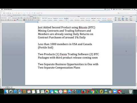 Crypto- USI Tech Overview - BitCoin Mining, Plus Forex and Bitcoin Trading