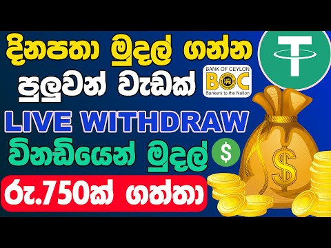 New USDT Earn Site 2022 | How To Make Money Online | Earn Money Online Sinhala