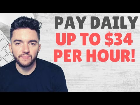 6 Online Work From Home Jobs That PAY DAILY (Up to $34/Hour)