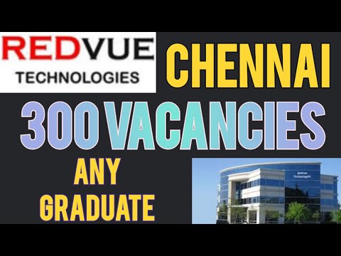 REDVUE THECHNOLOGIES | JOB ALERT | ANY GRADUATE | CHENNAI | 300 VACANCIES #digitalvyabari