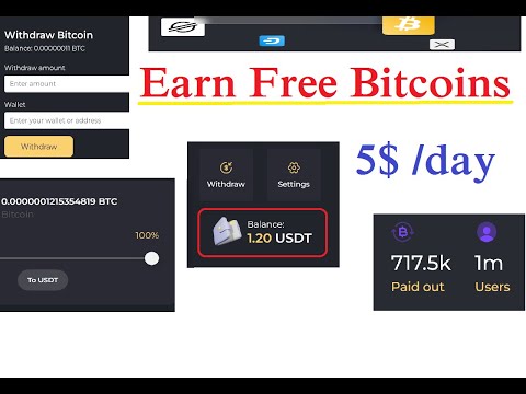 earn free bitcoin no investment | free bitcoin mining | 5$ per day no investment free $ & bitcoin