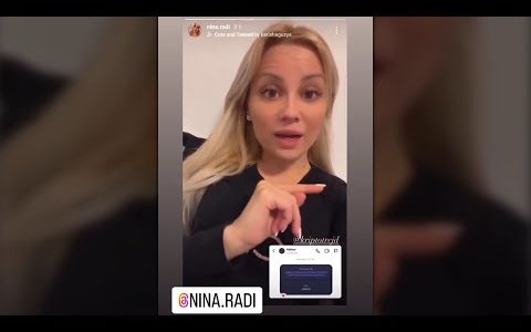 Crypto scam katerega promovirajo influencerke (Instagram story)