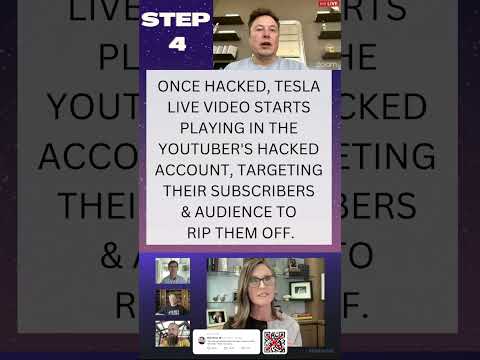 Tesla 'LIVE' Crypto Bitcoin Scam [Explained in 40 Secs]