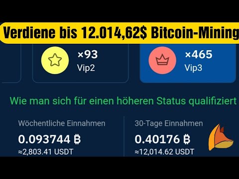 Irre!  Diese Bitcoin Mining-App übertrifft alles! Bis 12.014$ im Monat (kostenlos)